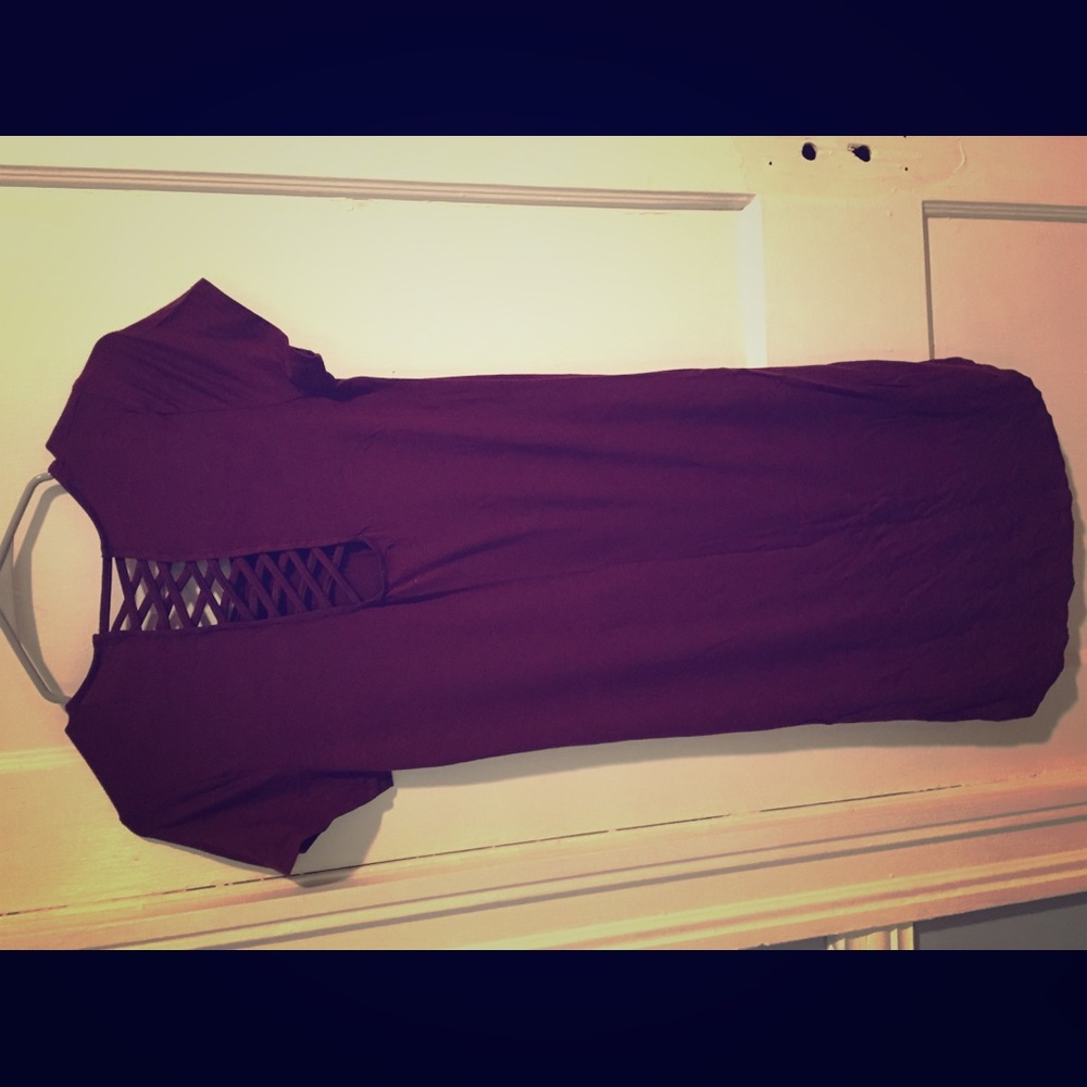 Summer burgandy dress